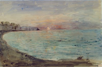 Cliffs near Dieppe by Ferdinand Victor Eugene Delacroix